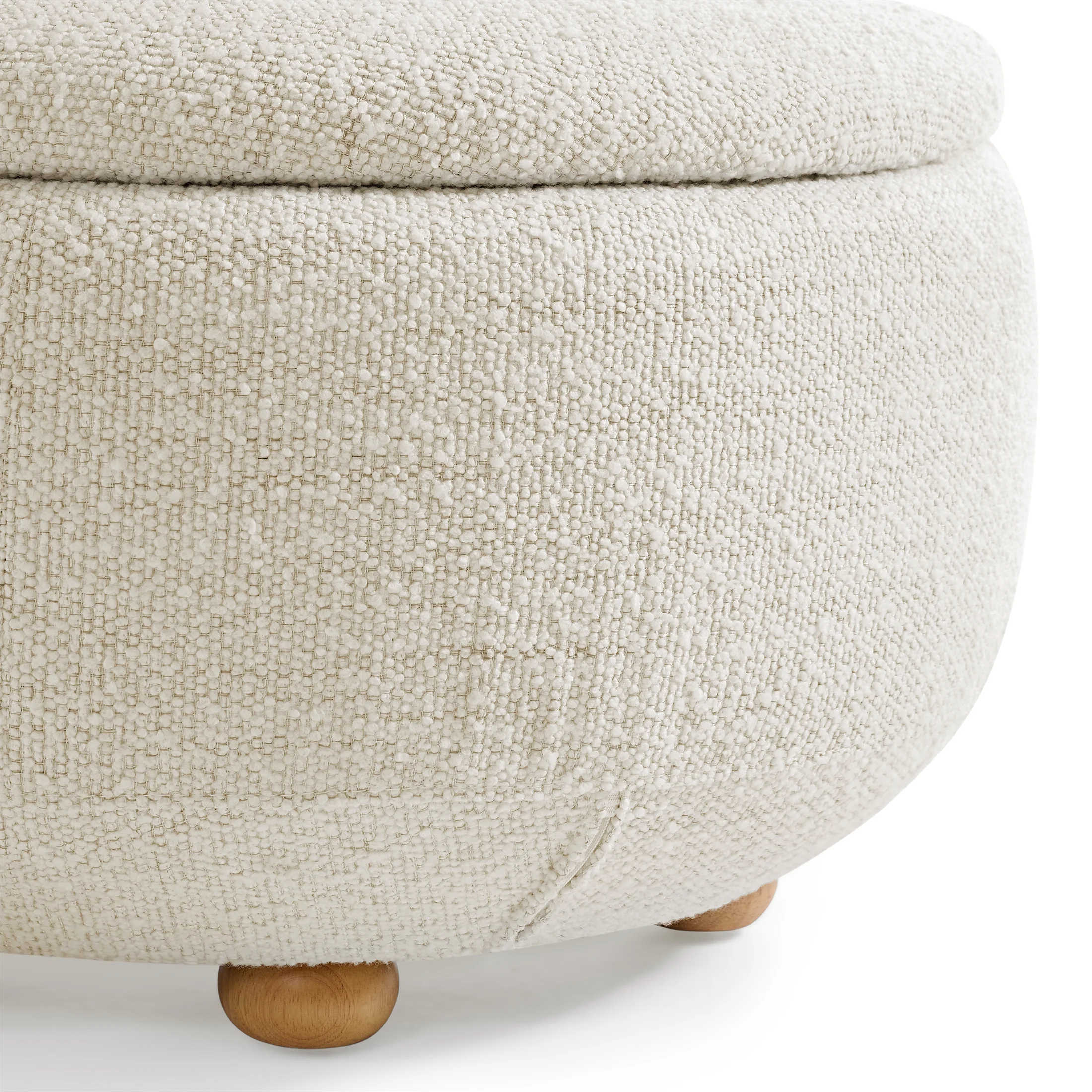 Better Homes & Gardens Juliet Modern Boucle Chaise & Storage Ottoman, Pearl - Image 13