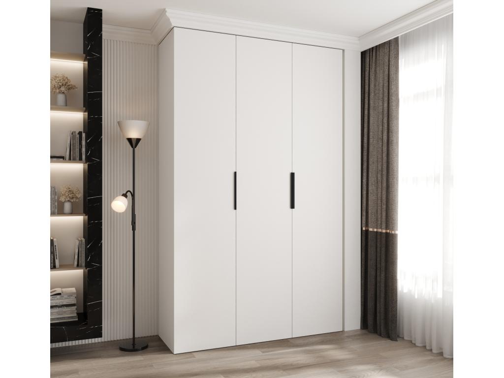 Armario Cozetiq 4 con puertas batientes 245 - 5/150/50 3 puertas blanco/negro