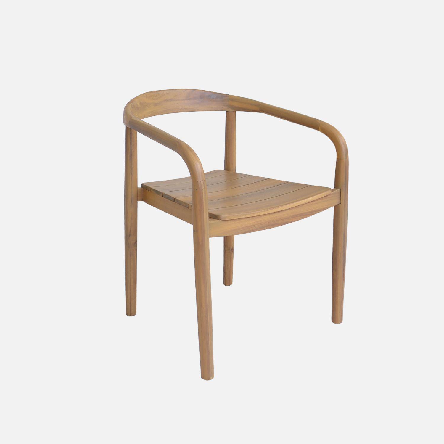 Naio - Sillón de jardín de madera de acacia, set de 2