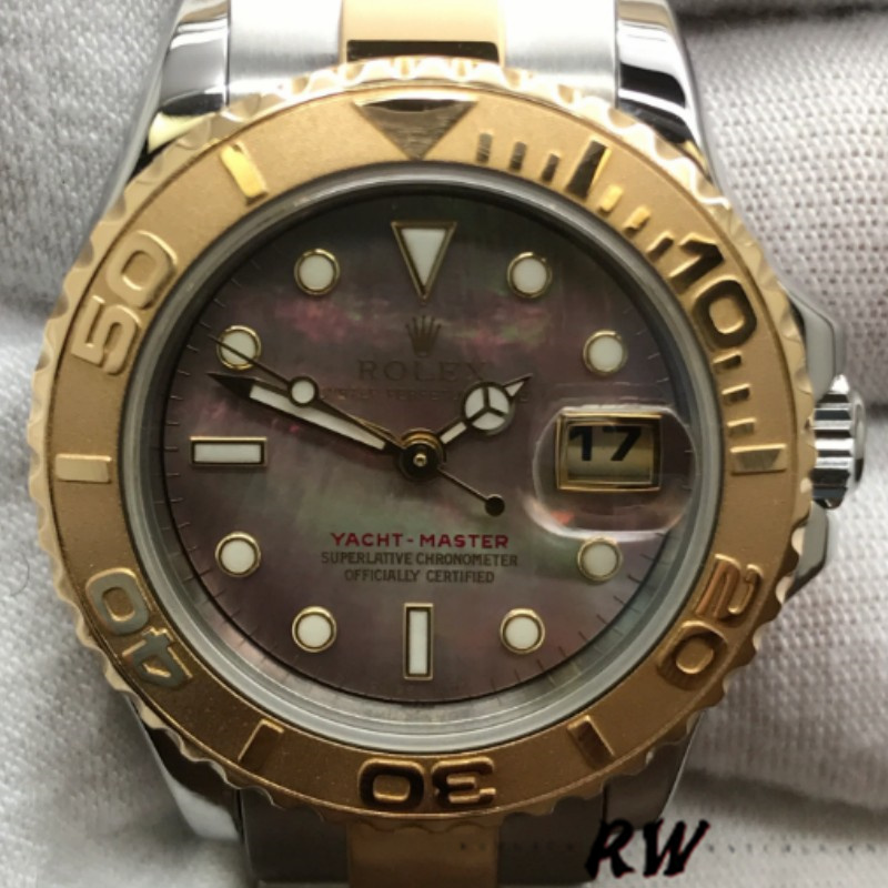 Rolex Yacht-Master 169623 Steel Yellow Gold Black MOP Dial 29MM Lady Replica Watch