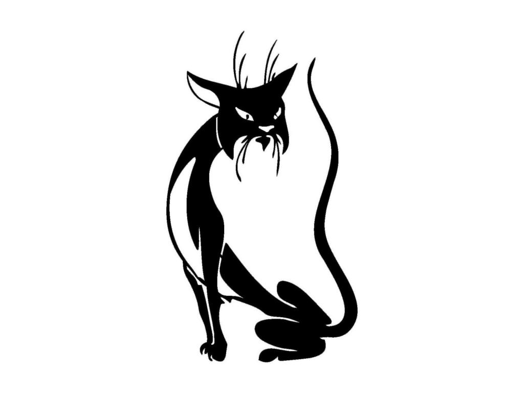 Decoración de Metal Gato 148, Negro, 35x0,15x60 cm, Pratcas