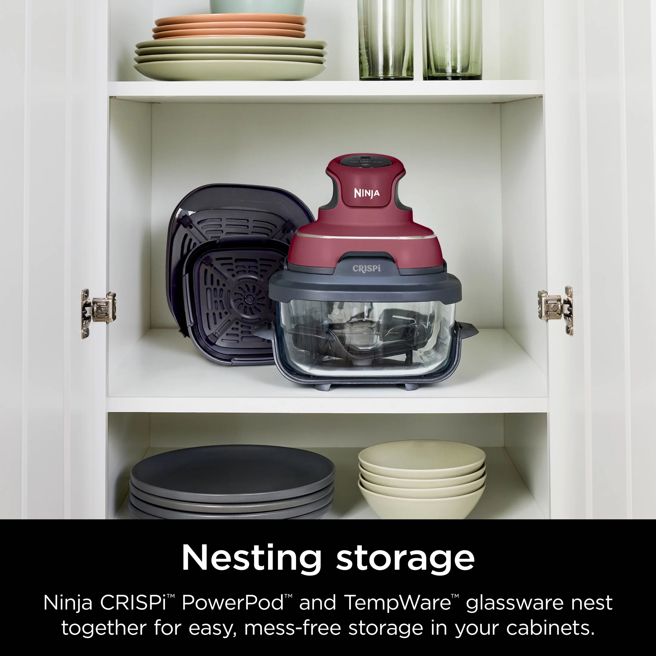 Ninja Crispi 3-in-1 Portable Glass Air Fryer Cooking System, 1500W, 4-Qt & 5-Cup TempWare Glass Containers with Storage Lids, Microwave, Freezer & Dishwasher Safe, White, FN100WH - Image 31