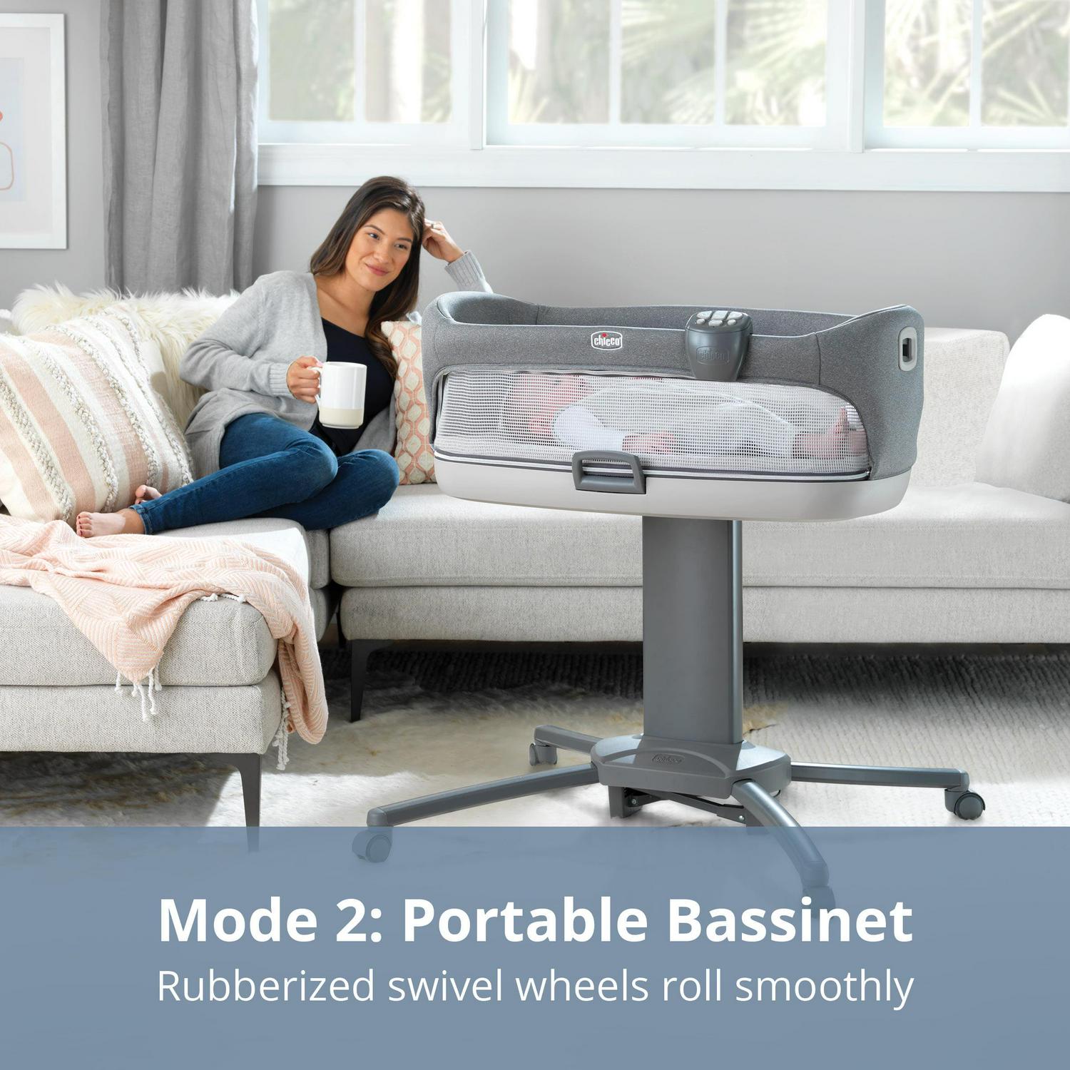 Chicco Close to You 3-in-1 Portable Bedside Bassinet and Changing Table - Heather Grey (Grey). New - Image 3