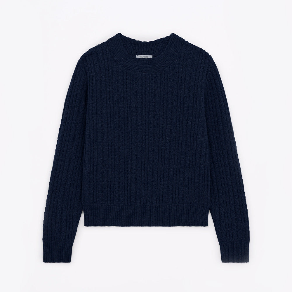Tricots Jean Marc - Pull Meline Col Rond - Marine