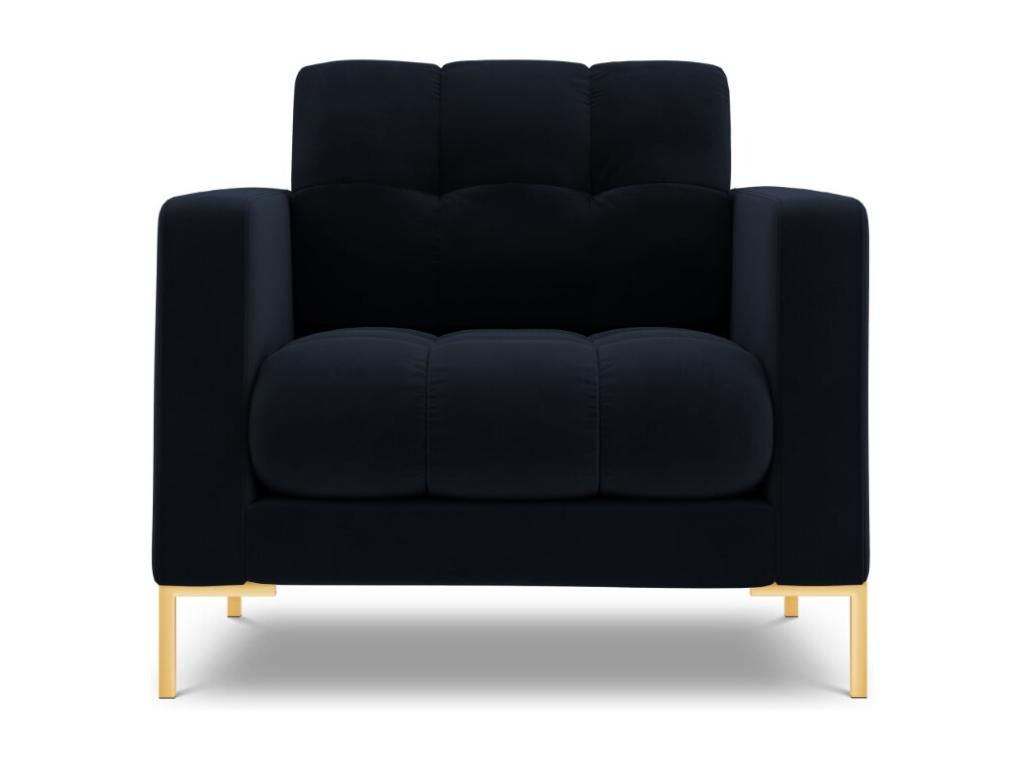 Sillón Nestleano de terciopelo azul oscuro - 87x92x75cm
