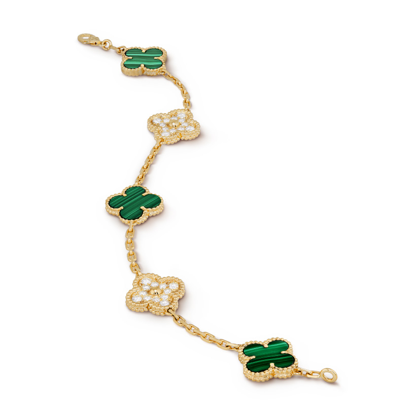 Replicate Vintage Alhambra bracelet, 5 motifs(1:1 replica) - Original Replica Club