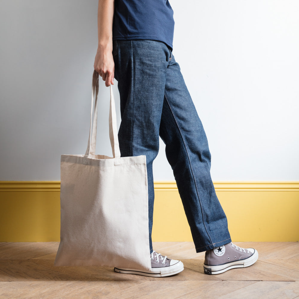 Merci - Sac Tote Bag College Non Merci - Bleu