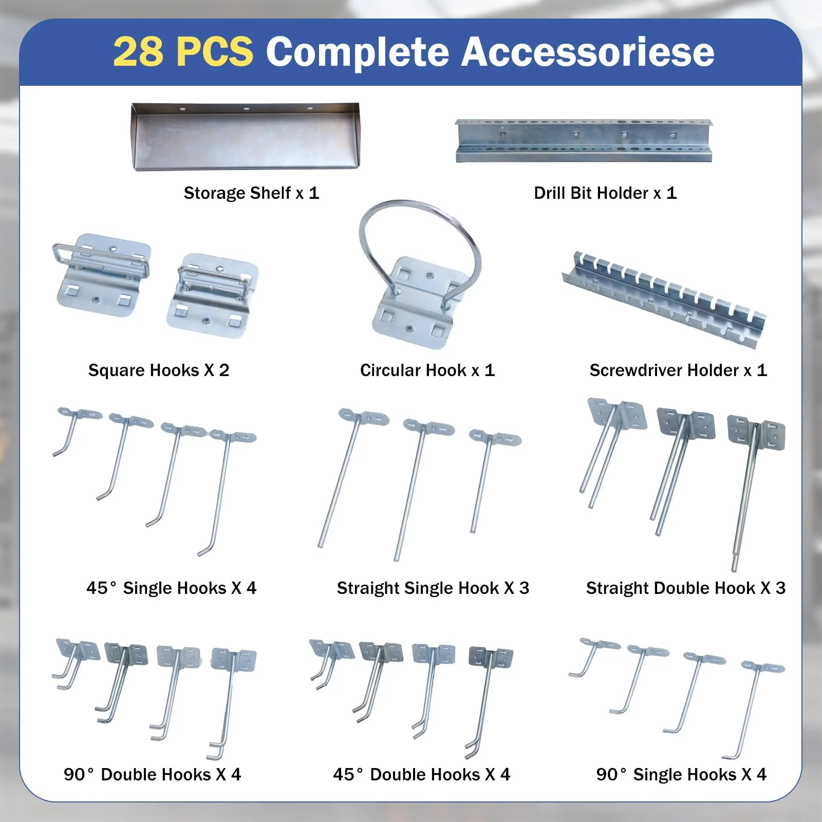 Eletriclife Wall-Mounted Pegboard Kit with 3 Pegboards