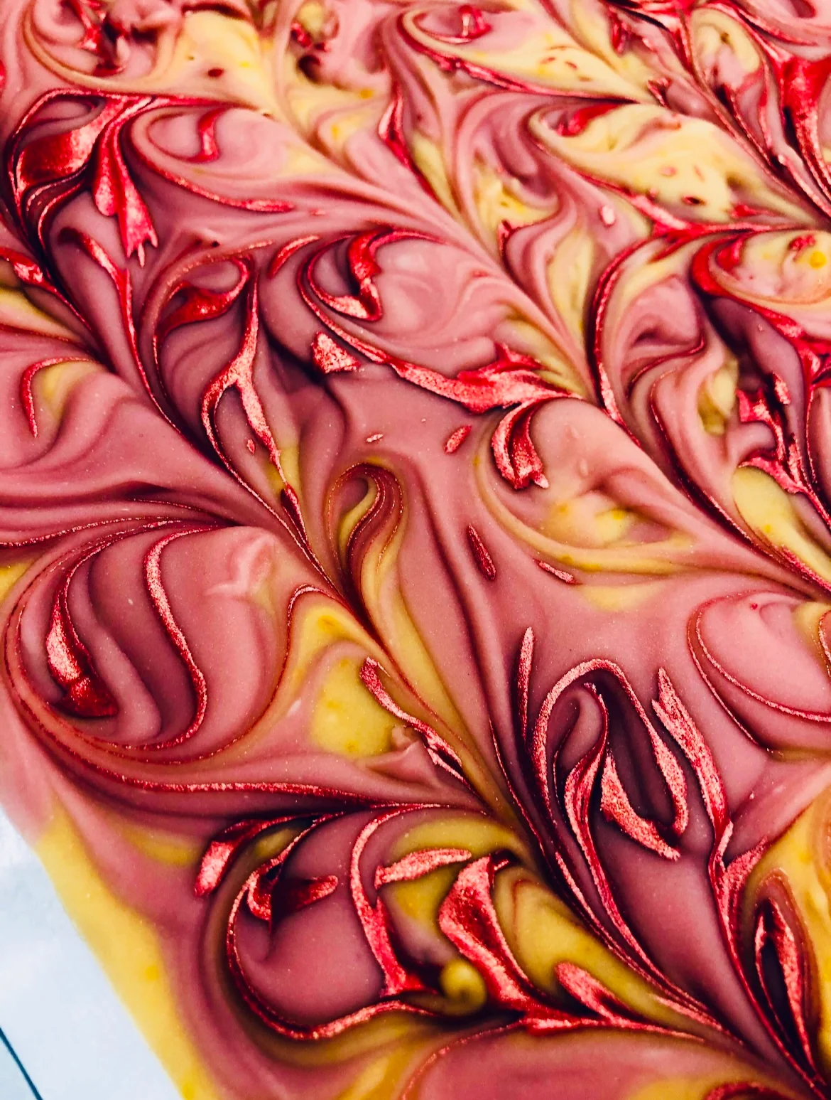 Pink Grapefruit Bergamot Soap💖🧡 Essential Oils/ Organic Calendula Petals/ Ethically Sourced Mica/ Artisanal Vegan Soap/ Organic & Fair-Trade Shea Butter/ Handcrafted on Vancouver Island. Victoria B.C. Canada🇨🇦