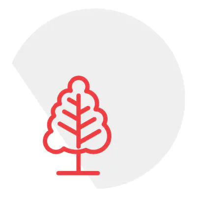 Icon showing environmentally friendliness.
