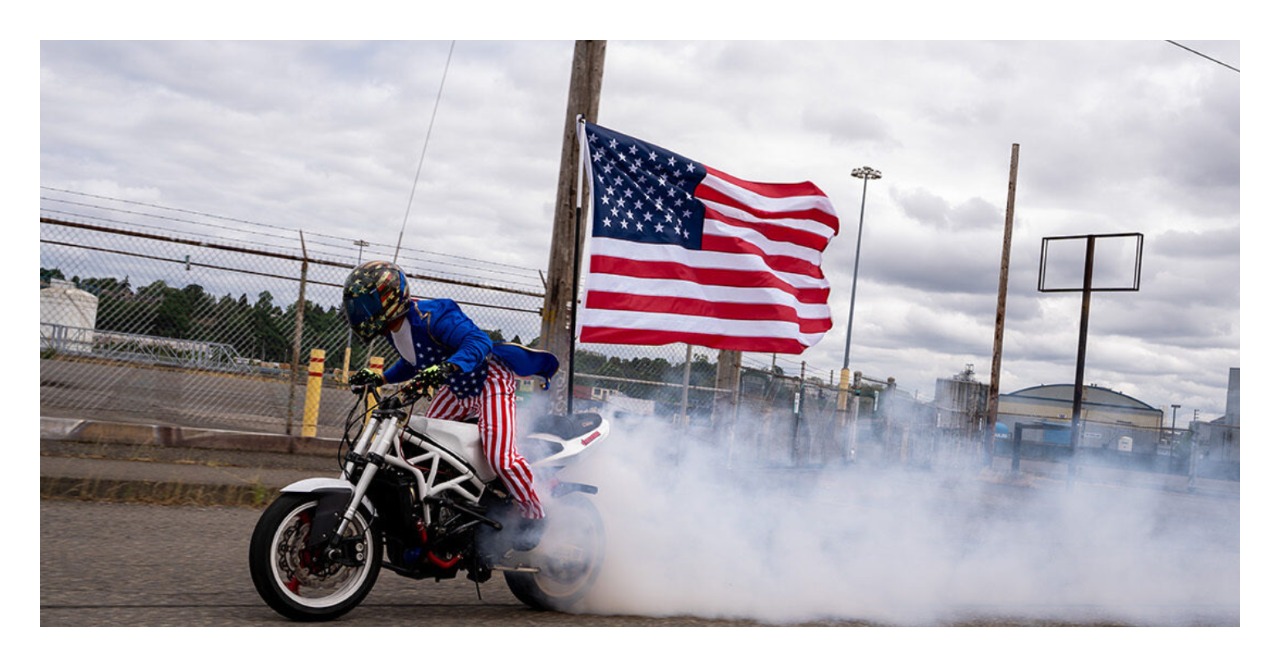 SportsBikeShop Icon Airform Old Glory Helmet