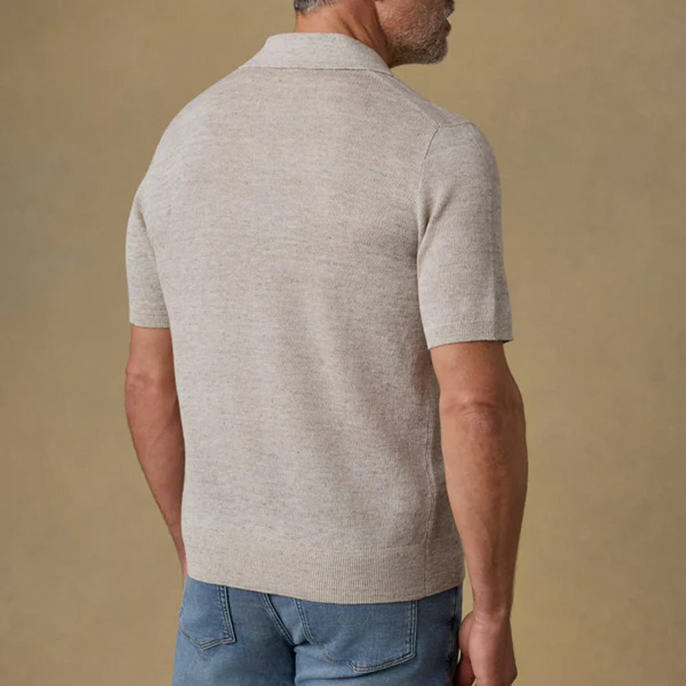 Faherty - Polo à manches courtes en lin - Tropic Melange