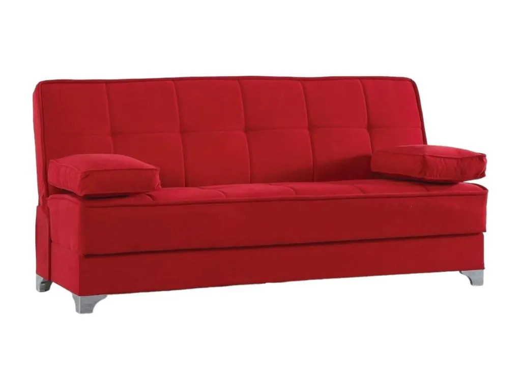 Sofá cama Lluesmamuebles Sofá cama con almacenaje lineal con 2 cojines incluidos Sofá de salón en tela acolchada con apertura clic-Lluesmamuebles 190x87xh91