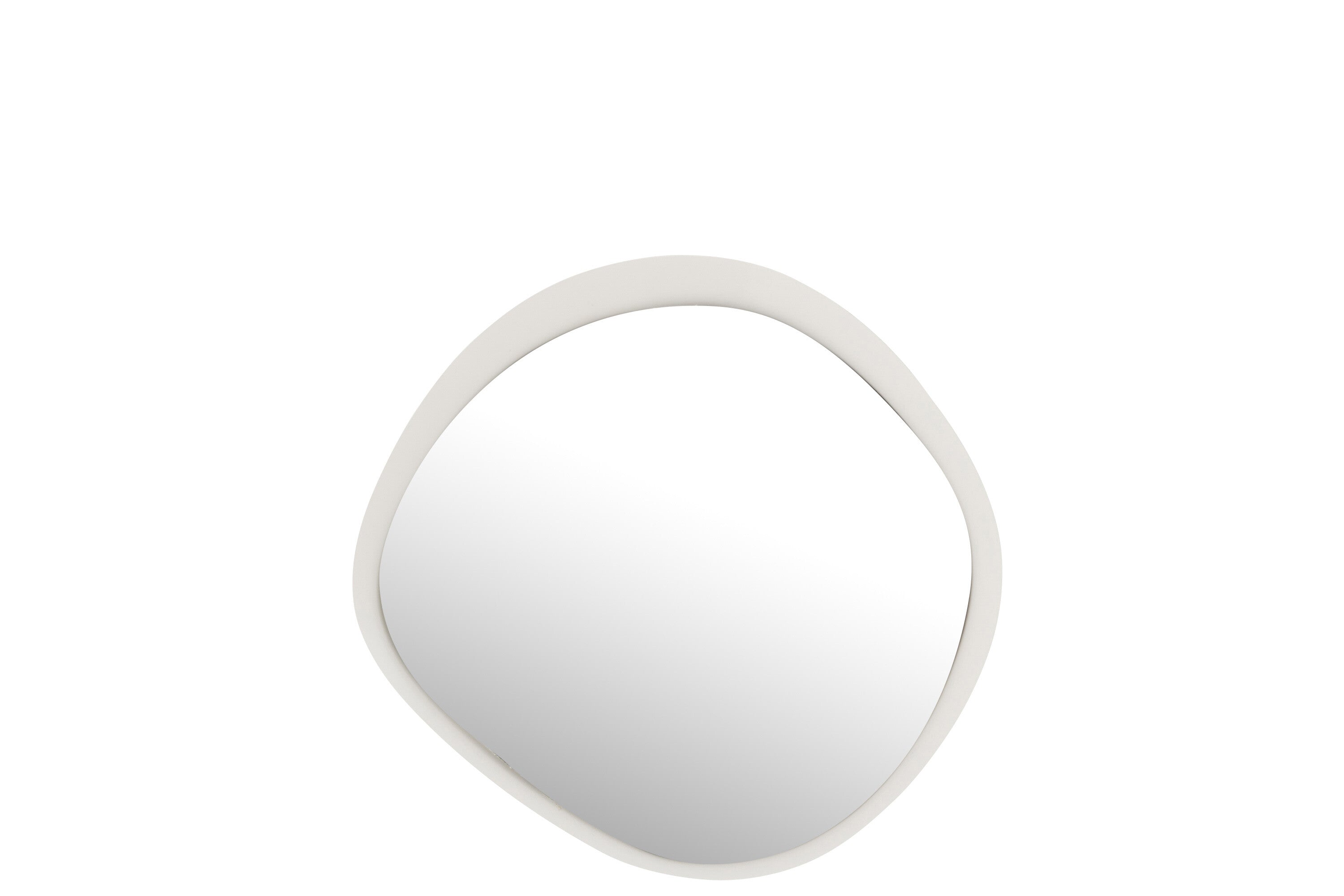 J-Line spiegel - metaal glas - wit - small - Ø 60.5 cm