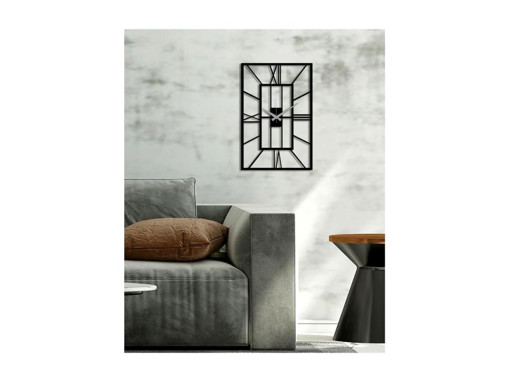 Reloj de Pared Números 19, Negro, 34x0,15x50 cm, Tucasago