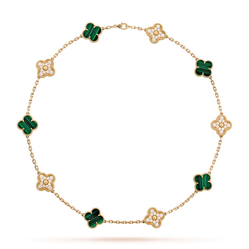 Replicate Vintage Alhambra necklace, 10 motifs(1:1 replica) - Original Replica Club