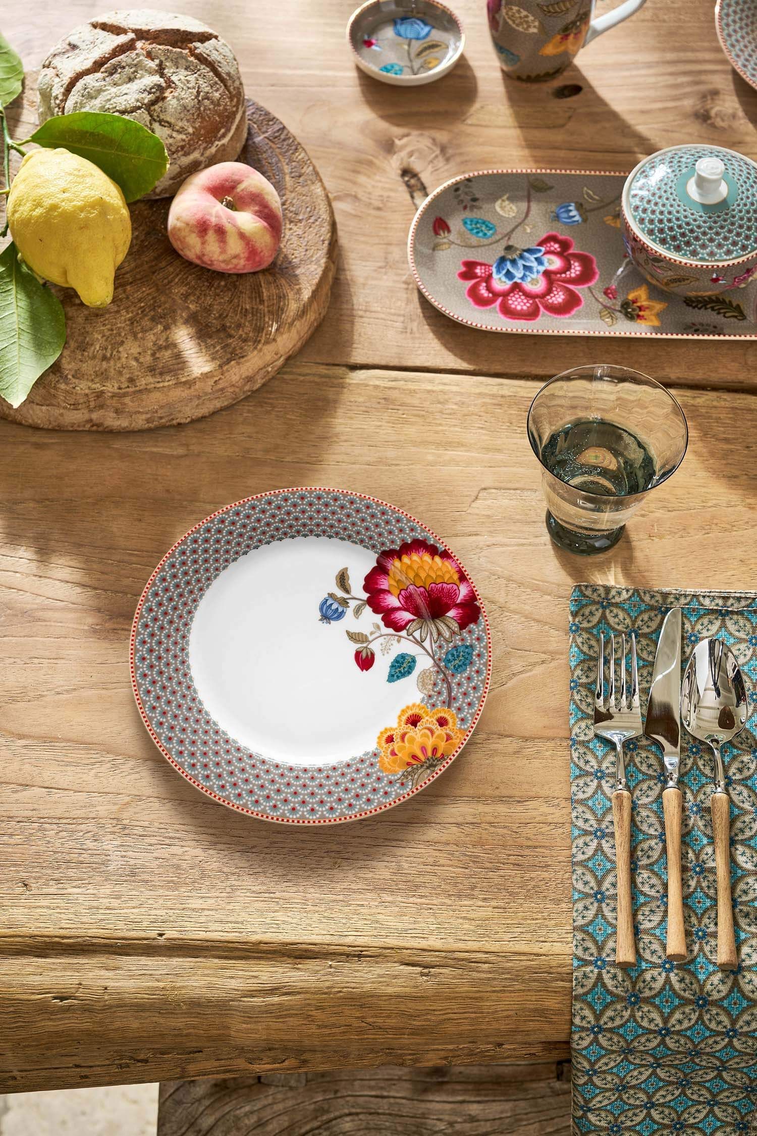 Dinner Plate Blooming Tales Khaki 26.5cm