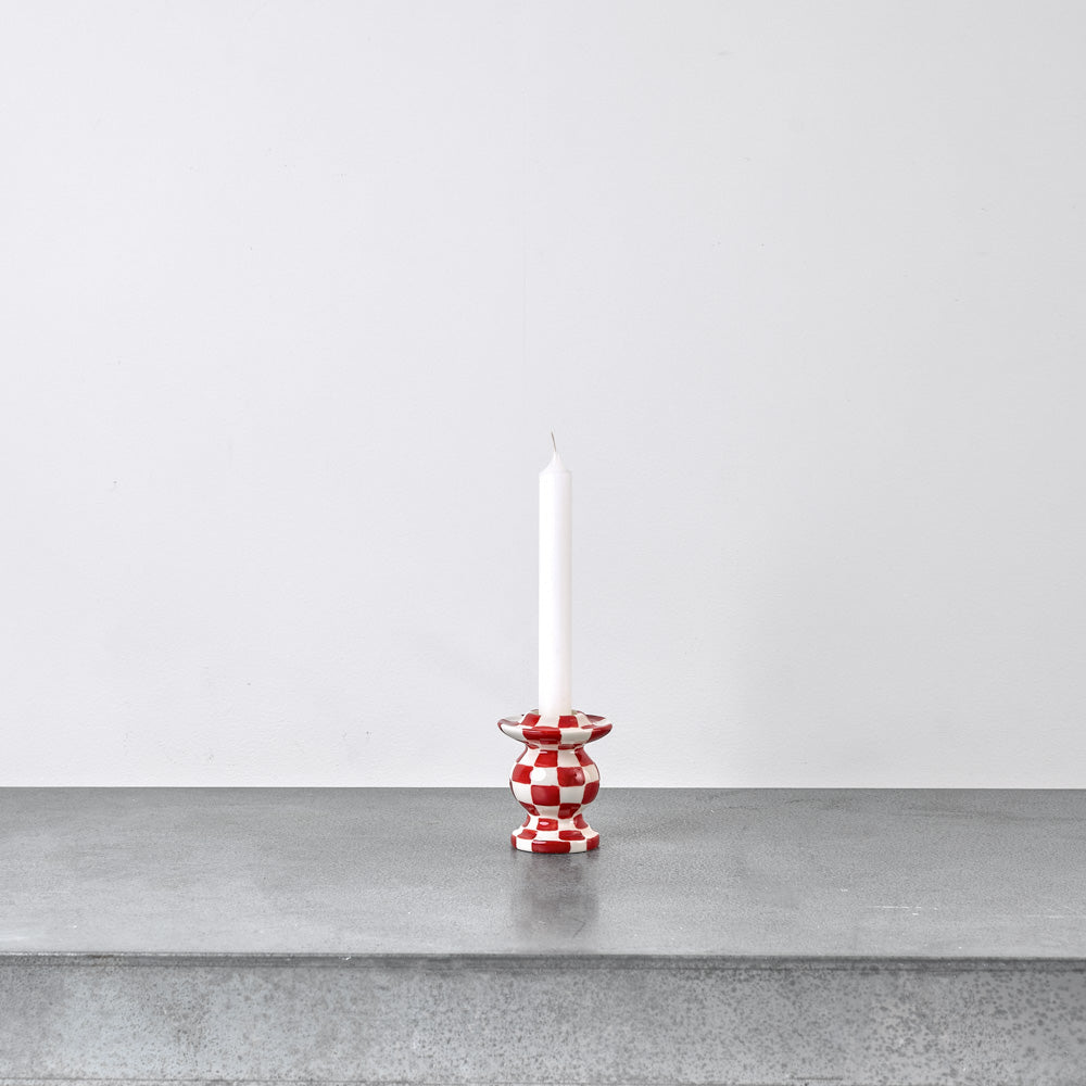 Bougeoir n°2 - Rouge & Blanc