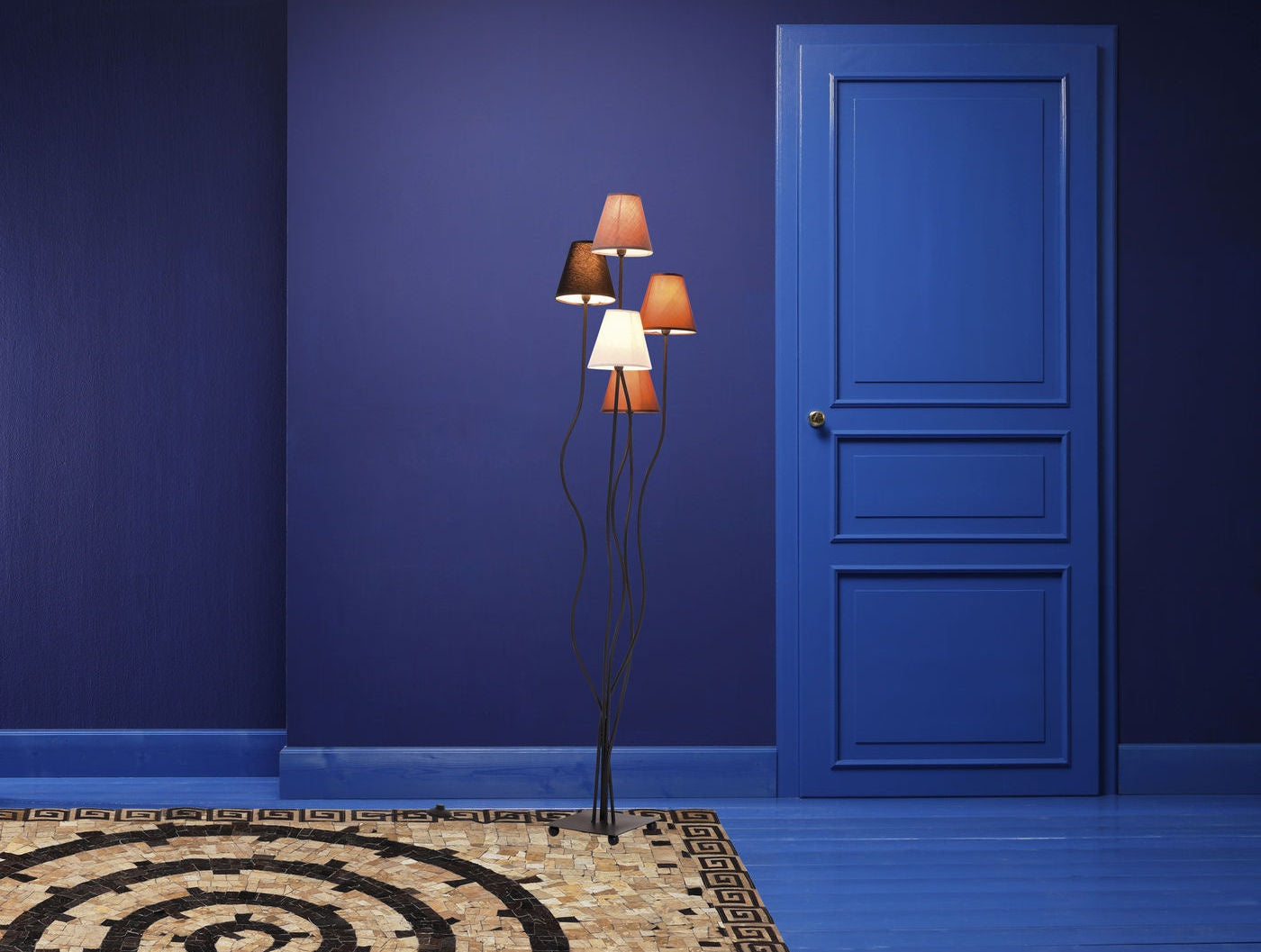 Kare Design Vloerlamp Flexible Mocca Cinque 5-Lichts H163 Cm - Bruin