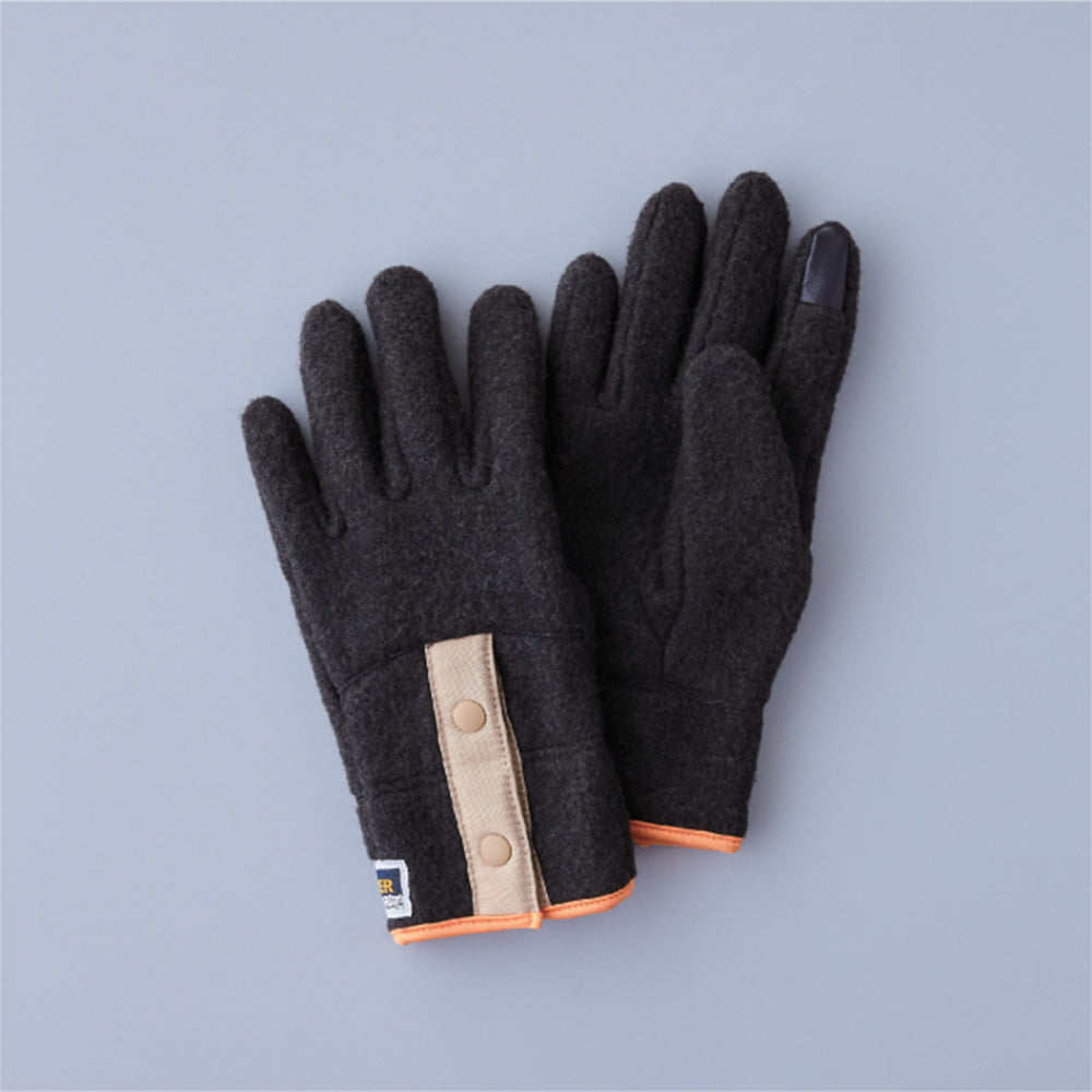 ELMER - Gants en laine recyclée - Kaki