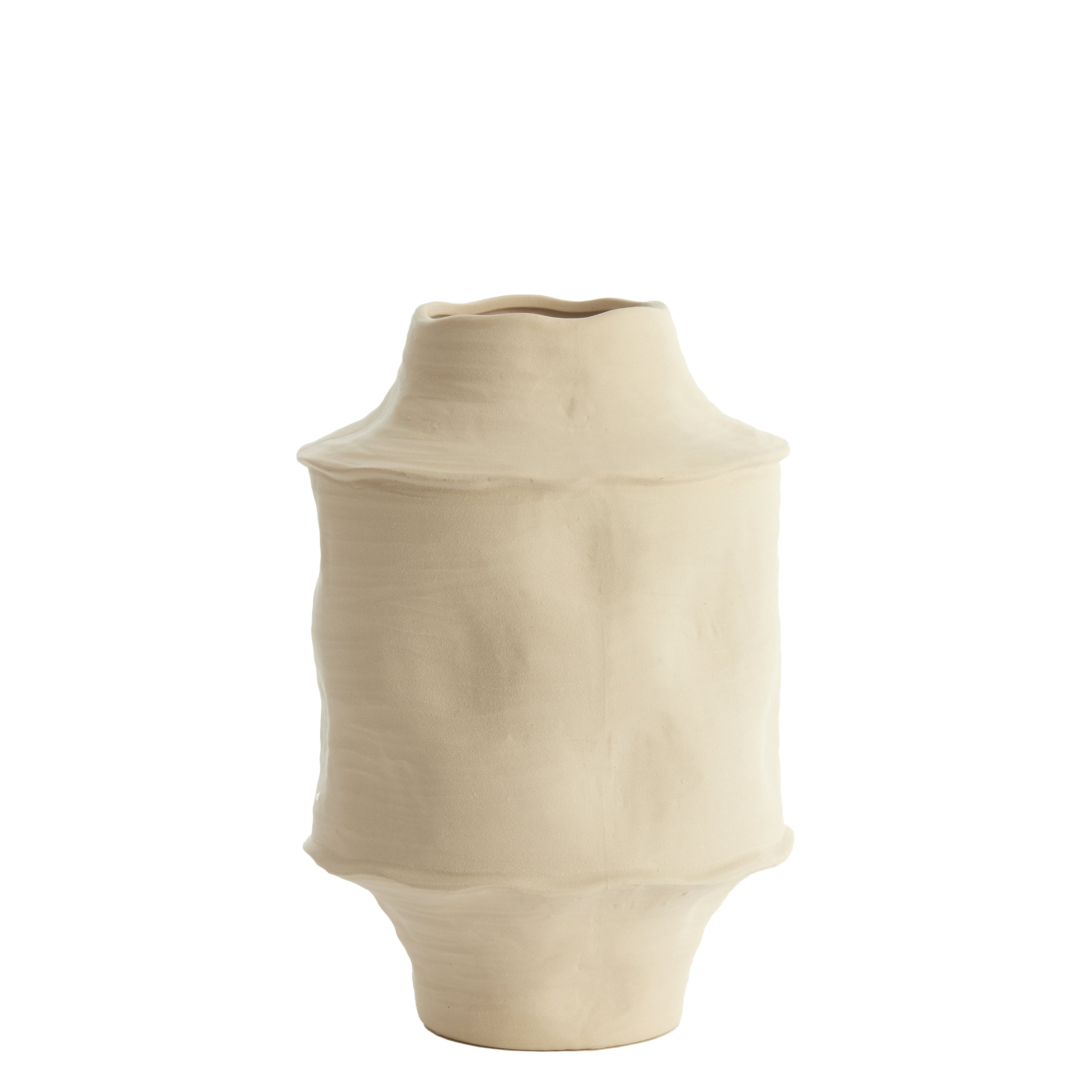 Light&living Vaas deco Ø25x38 cm CORSICO keramiek mat crème