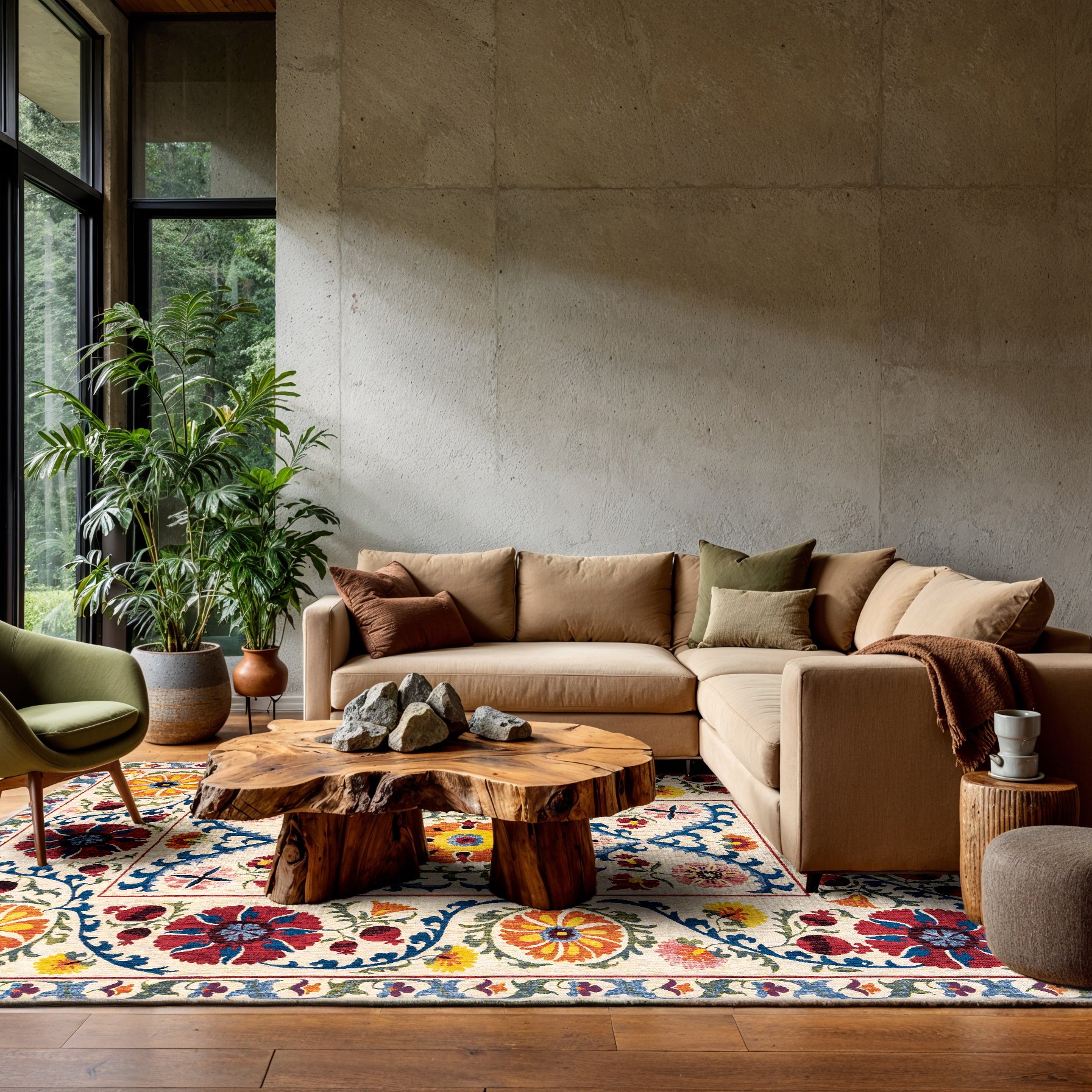 Louis de Poortere Suzani Vloerkleed 140 x 200 cm - Origine