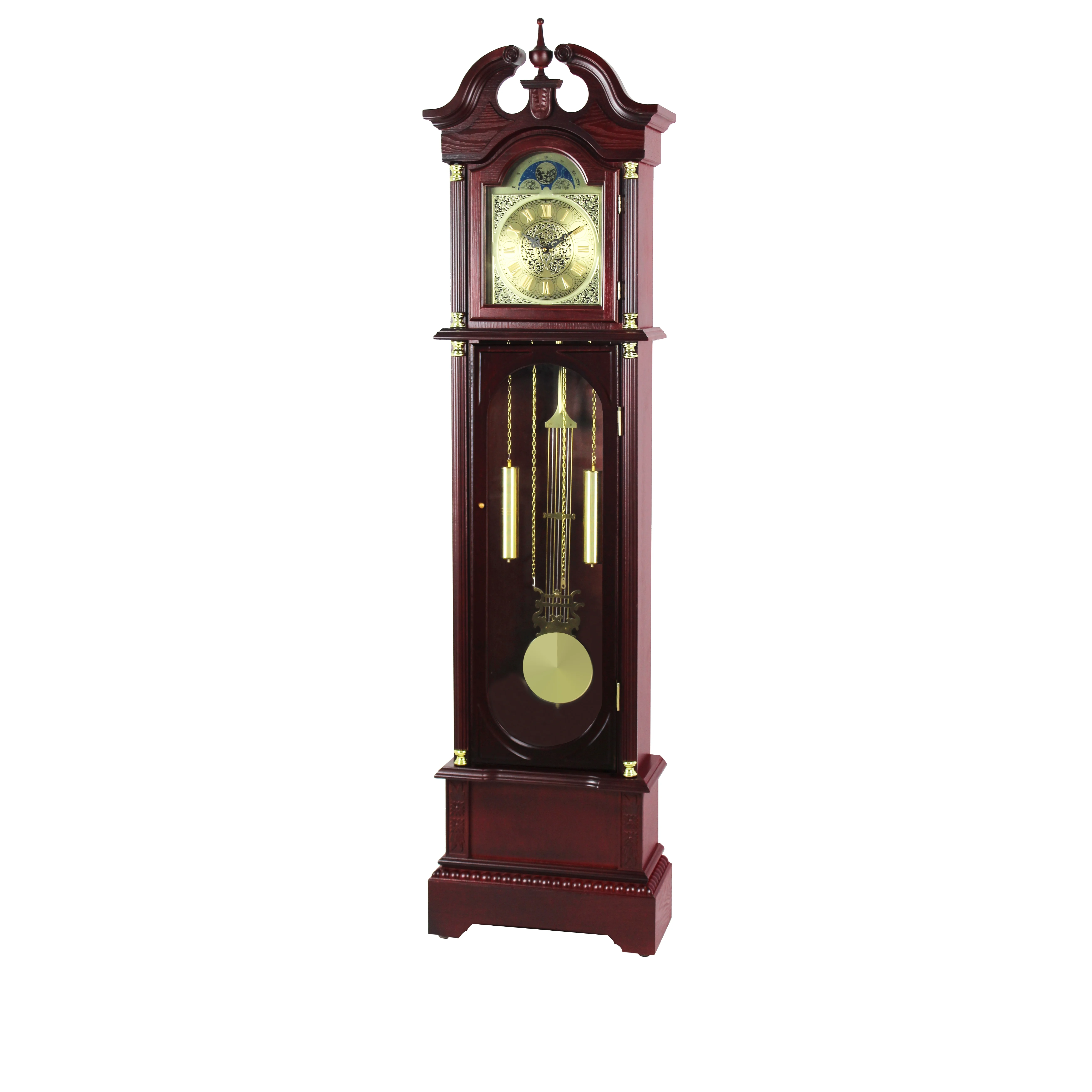 72" Floor Standing Grandfather Clock in Cherry Finish - Image 2