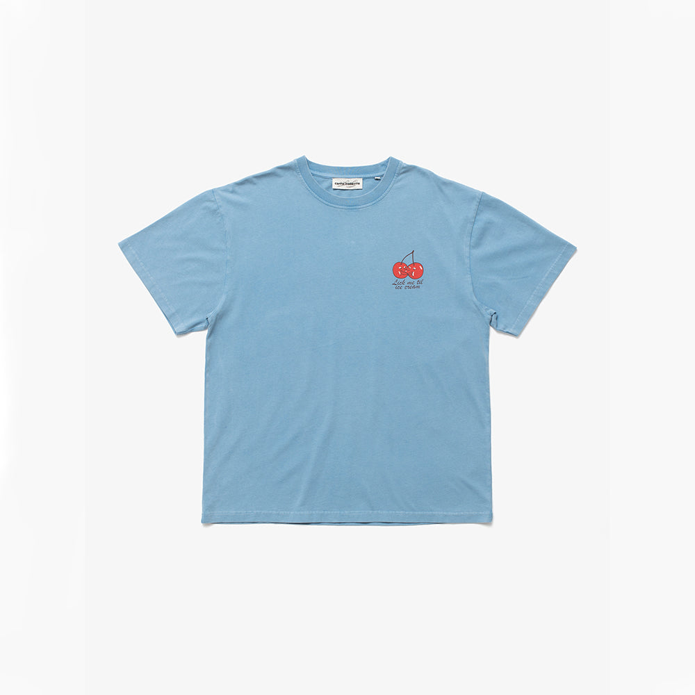 Carne Bollente - T-shirt Lick Me - Bleu