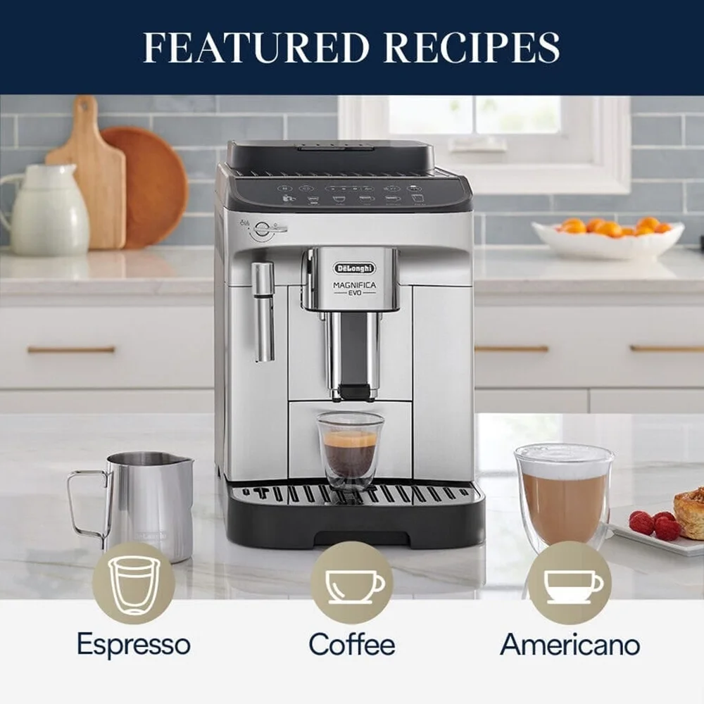 DeLonghi Magnifica Evo Automatic Espresso & Coffee Machine, 6 Recipe - ECAM29043SB - Image 7