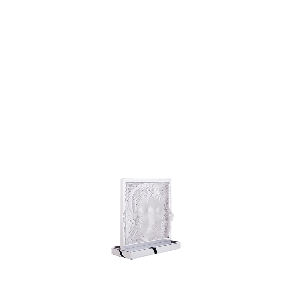 LAMPE MASQUE DE FEMME - CRISTAL INCOLORE, FINITION CHROMÉ