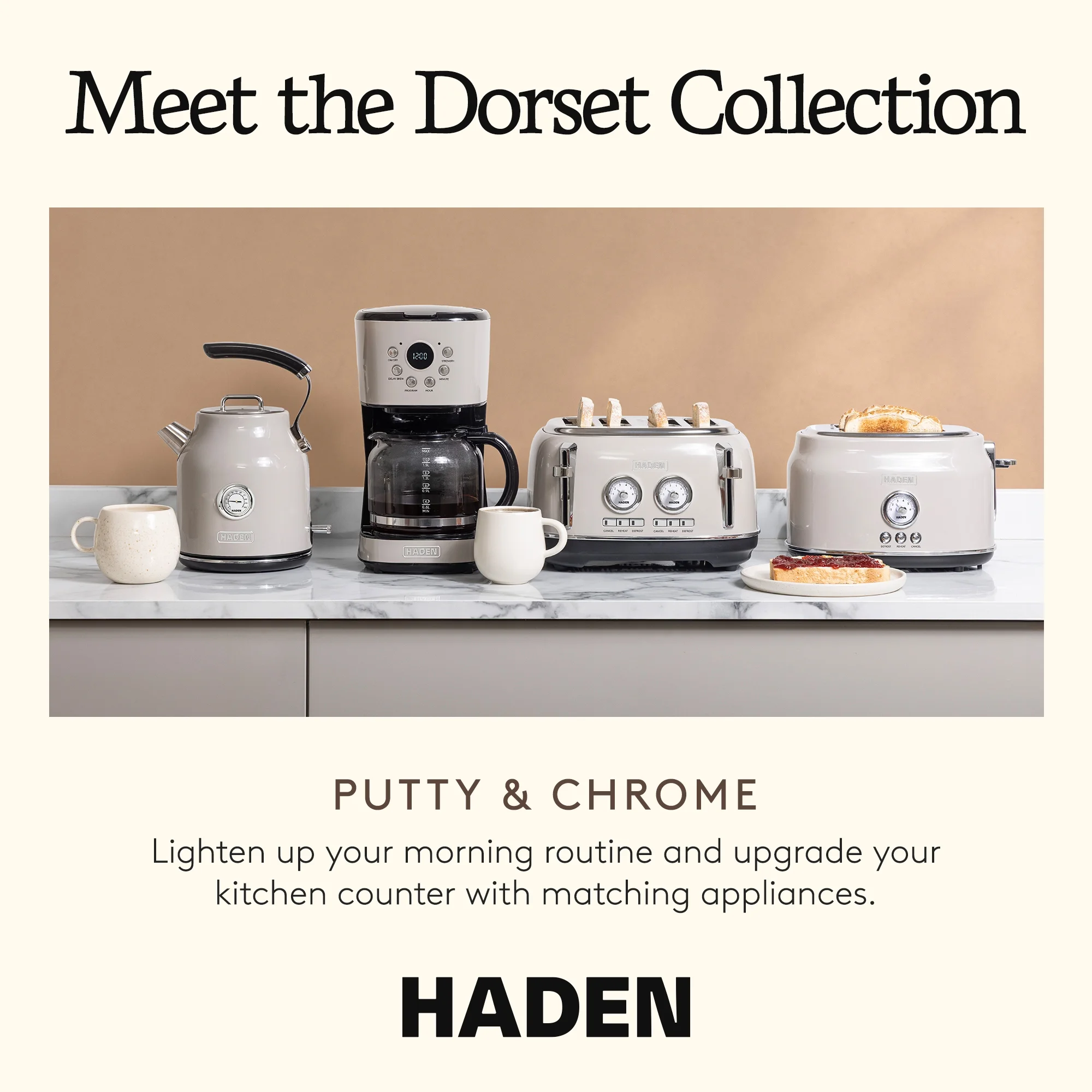 HADEN Dorset Stainless Steel 4-Slice Toaster with Browning Control, Cancel, Reheat and Defrost Settings - Image 5