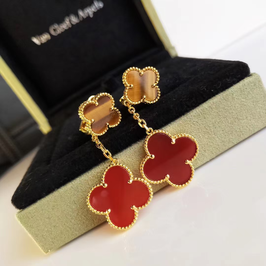 VCA Magic Alhambra Earrings 2 Motifs - Original Replica Club