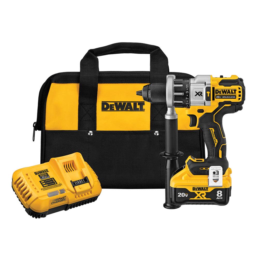 DEWALT 20V MAX XR POWER DETECT 1/2 In Brushless Hammer Drill/Driver Kit - DCD998W1 - Image 6 DEWALT 20V MAX XR POWER DETECT 1/2 In Brushless Hammer Drill/Driver Kit - DCD998W1 - Image 6