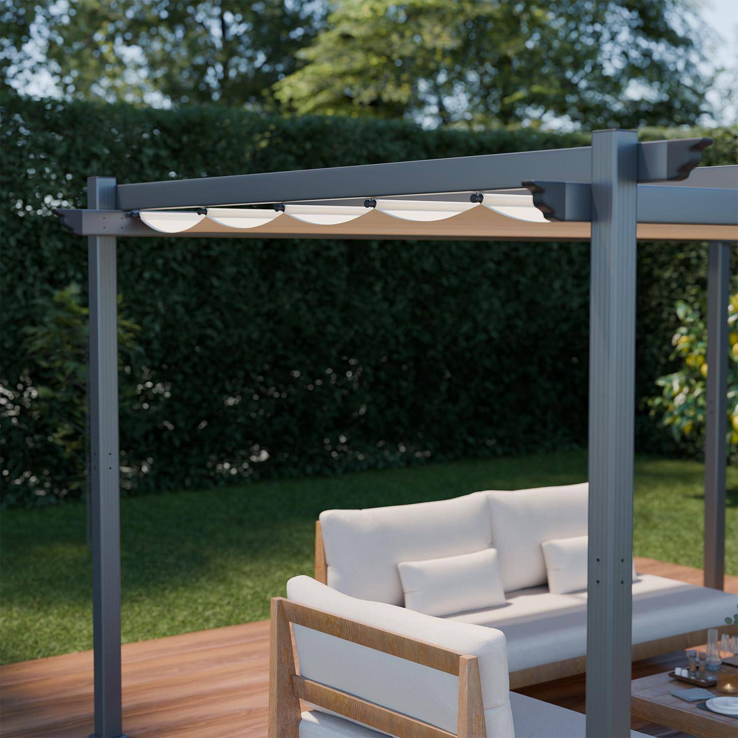Isla - Pérgola 3x4m de aluminio con cubierta corredera