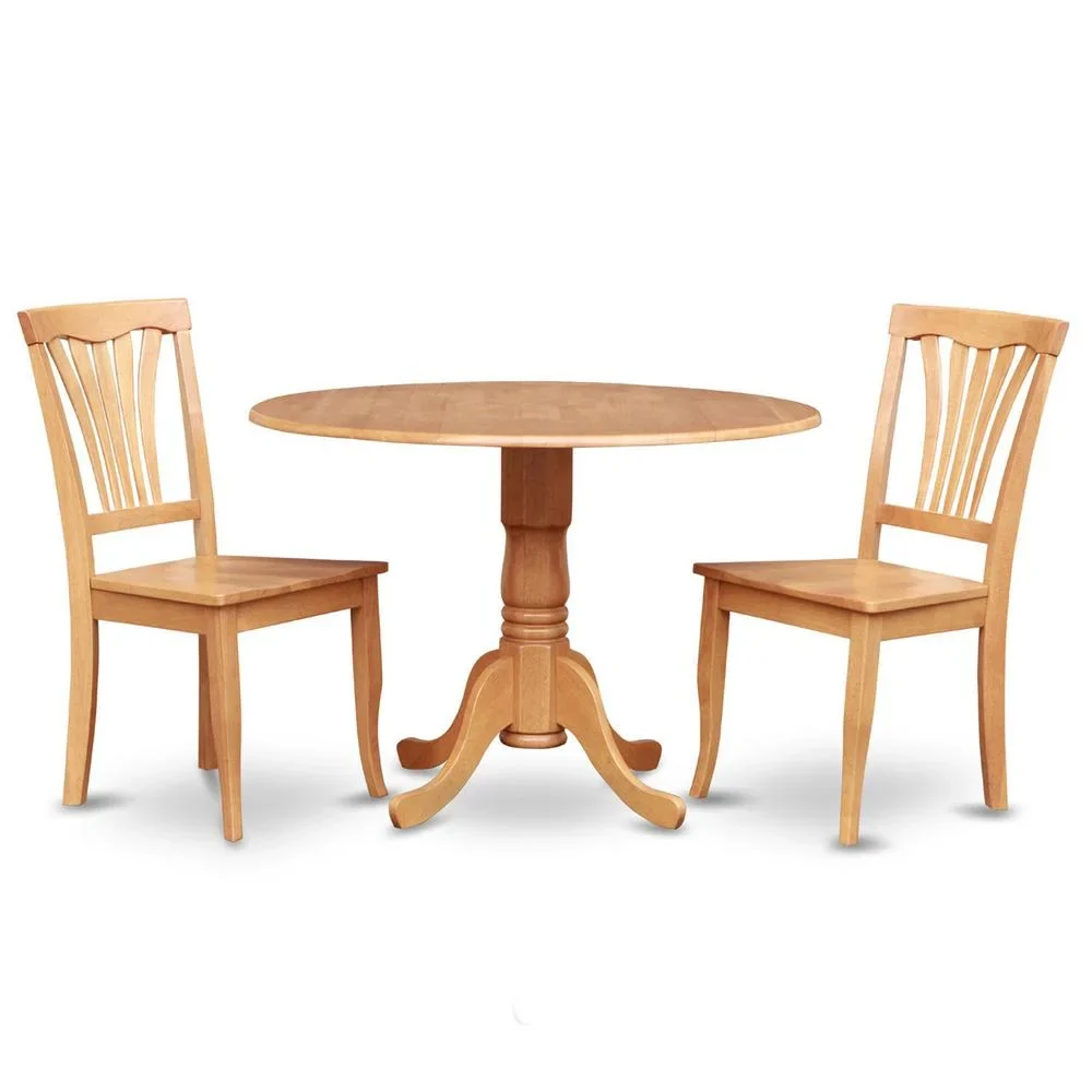 East West Furniture 3 Pc Kitchen nook Dining set-Kitchen Table and 2 Kitchen Chairs