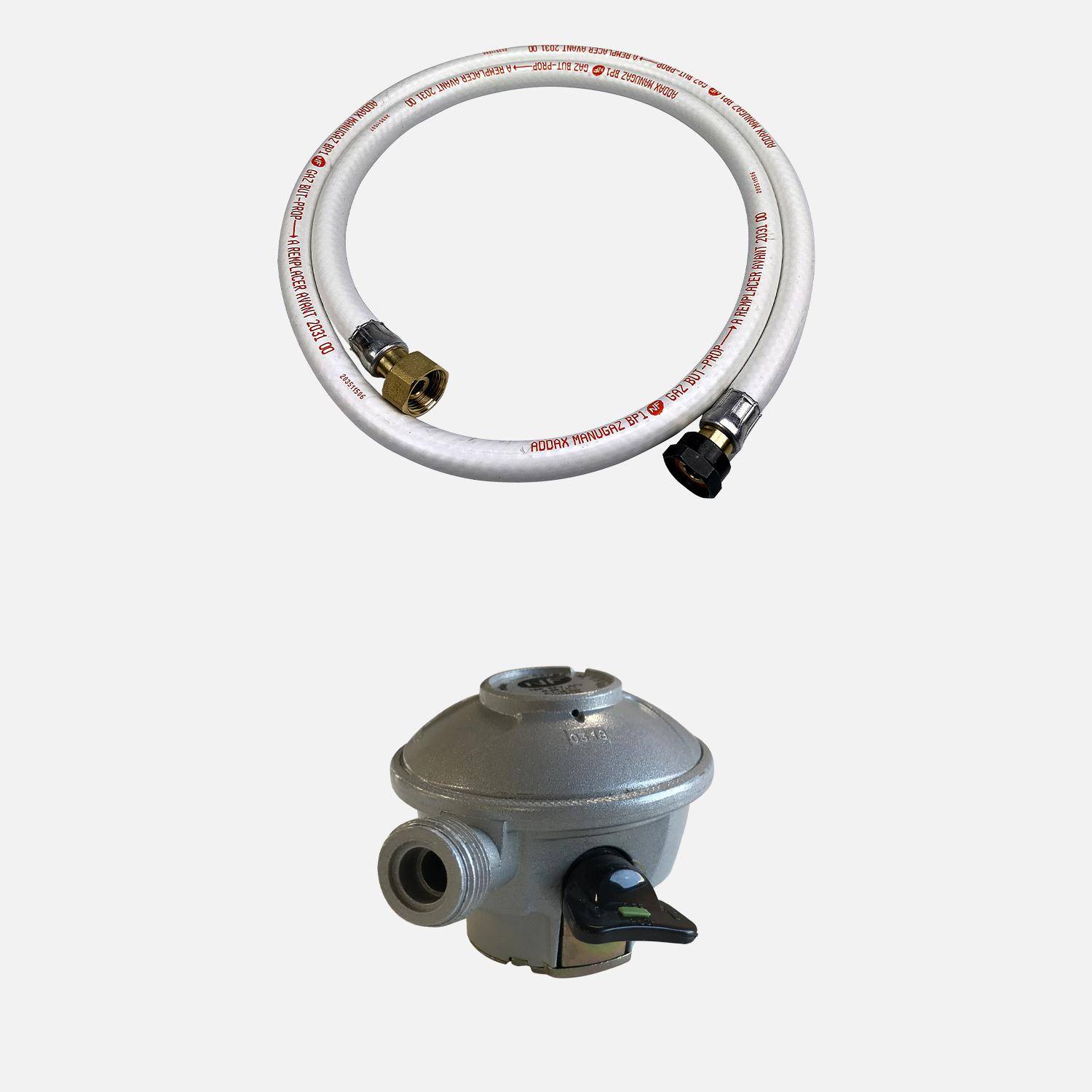 Manguera flexible + regulador Quick-on de propane - Kit de manguera de gas y regulador de propano