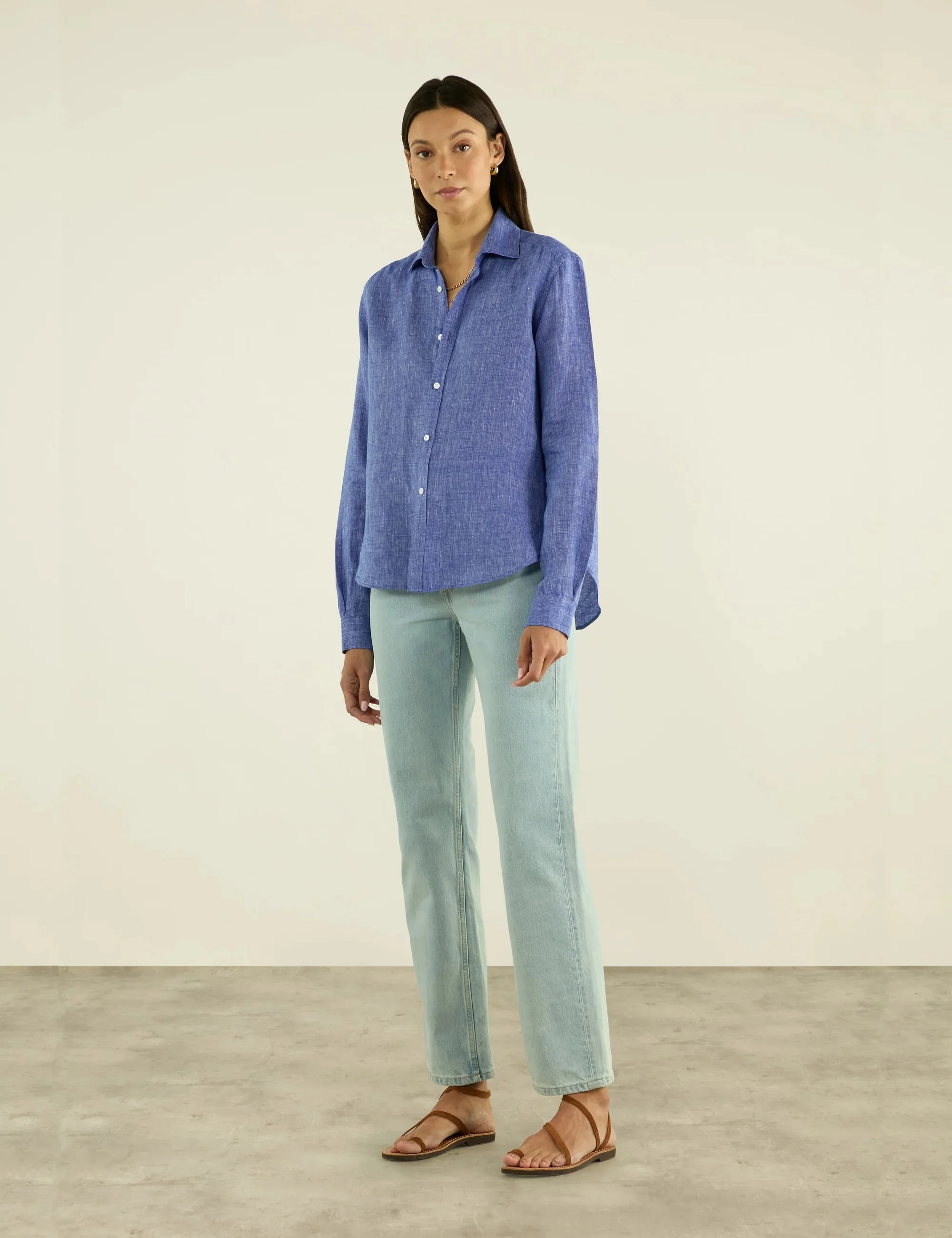 The Classic: Linen, Lapis Blue