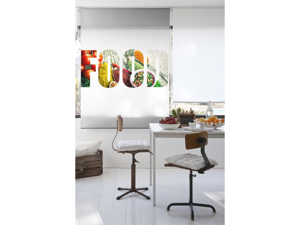 Pratcas | Estores Personalizados de COCINA | 130 x 180 cm (Ancho por Alto) Tamaño de Tela 127 x 175 cm | Modelo C-1214 Color Unico