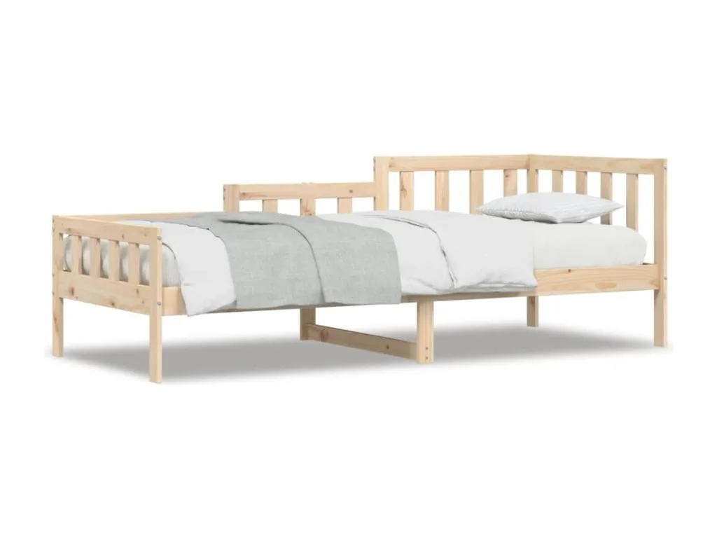 Kavehomedeco Sofá cama de Kavehomedeco maciza de Kavehomedeco 80x200 cm Marrón 23580AFHK