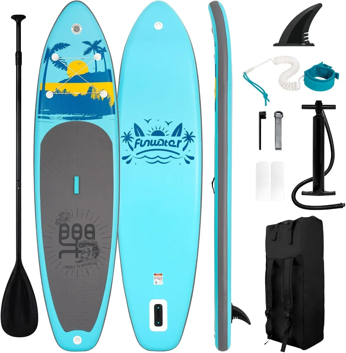 FunWater Inflatable Stand Up Paddle Board, 11 ft x 32 in x 6 in - SUP Paddle Accessories FunWater Inflatable Stand Up Paddle Board, 11 ft x 32 in x 6 in - SUP Paddle Accessories
