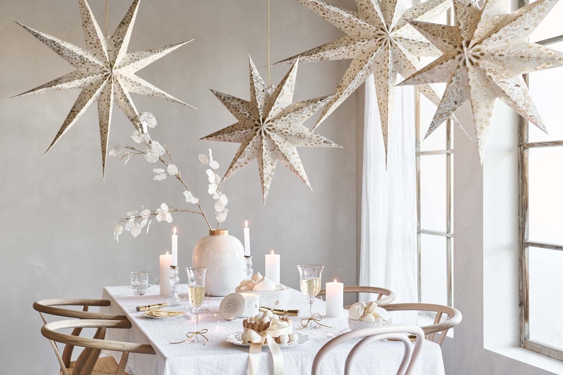 Champagne Glass Stars Gold