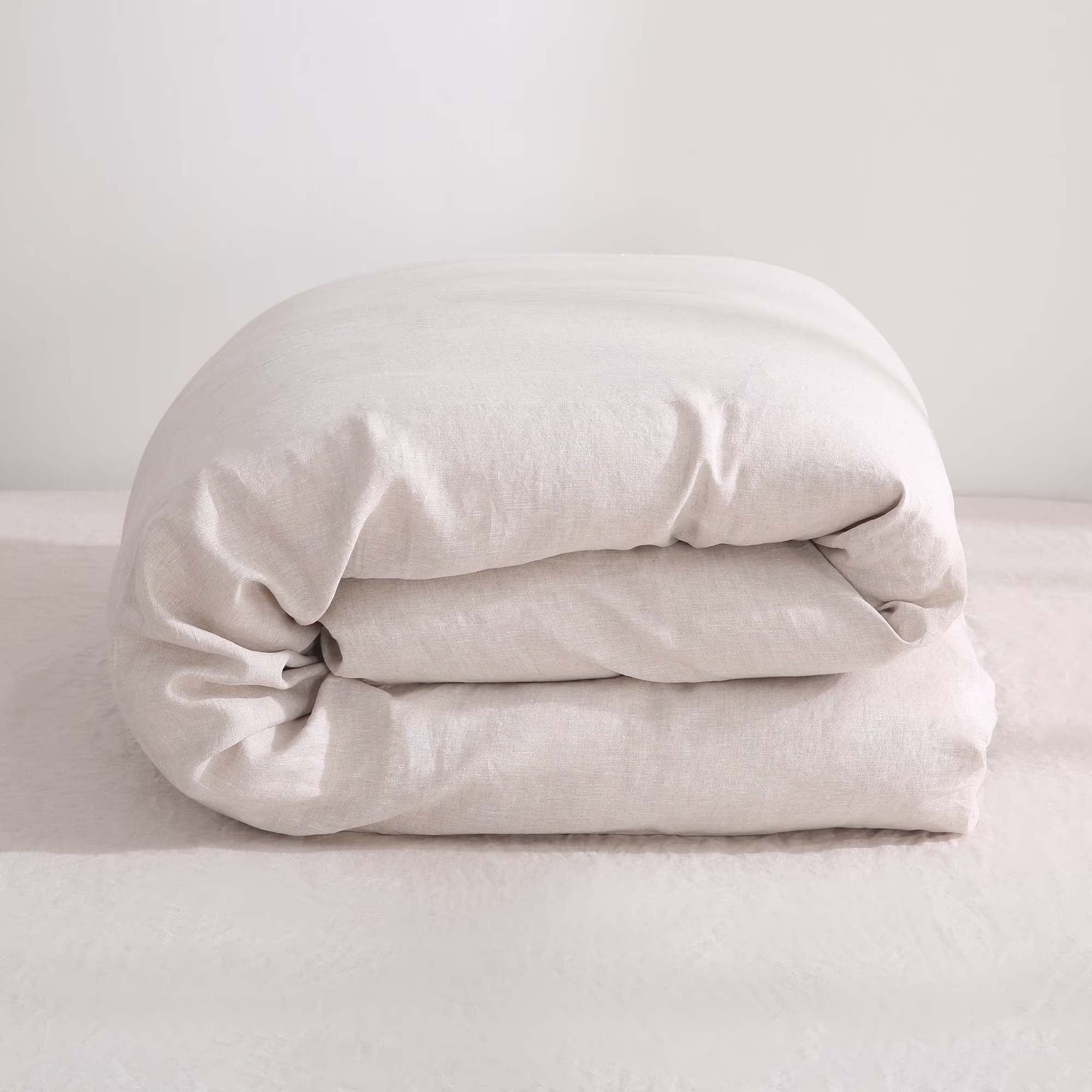 100% Pure Linen Duvet Cover with Button Closure and Corner Ties Soft Breathable - Natural Full/Queen(Blue/King/Cal King)