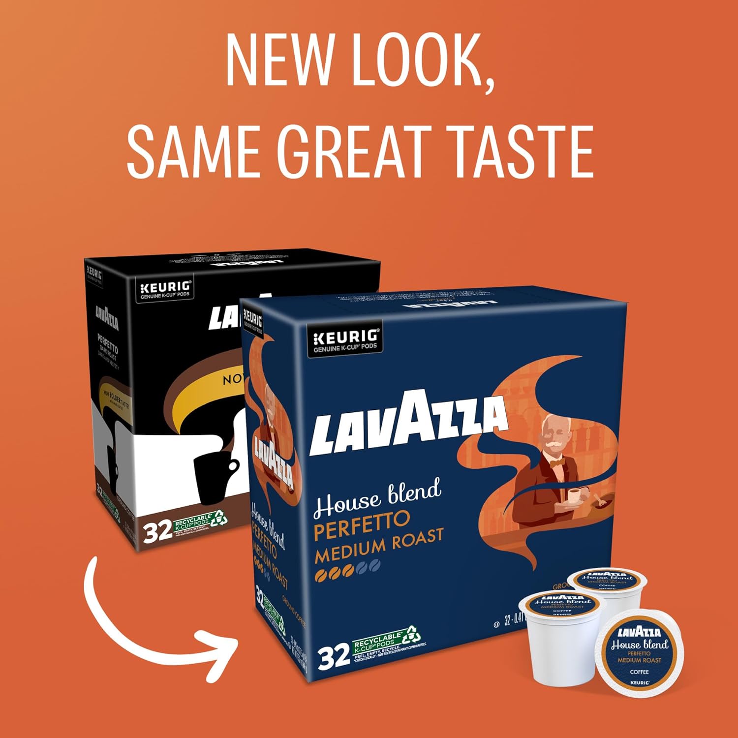 Lavazza House Blend Perfetto. Single-Serve Keurig K-Cup Pods. Medium Roast Coffee. 32-Count Box