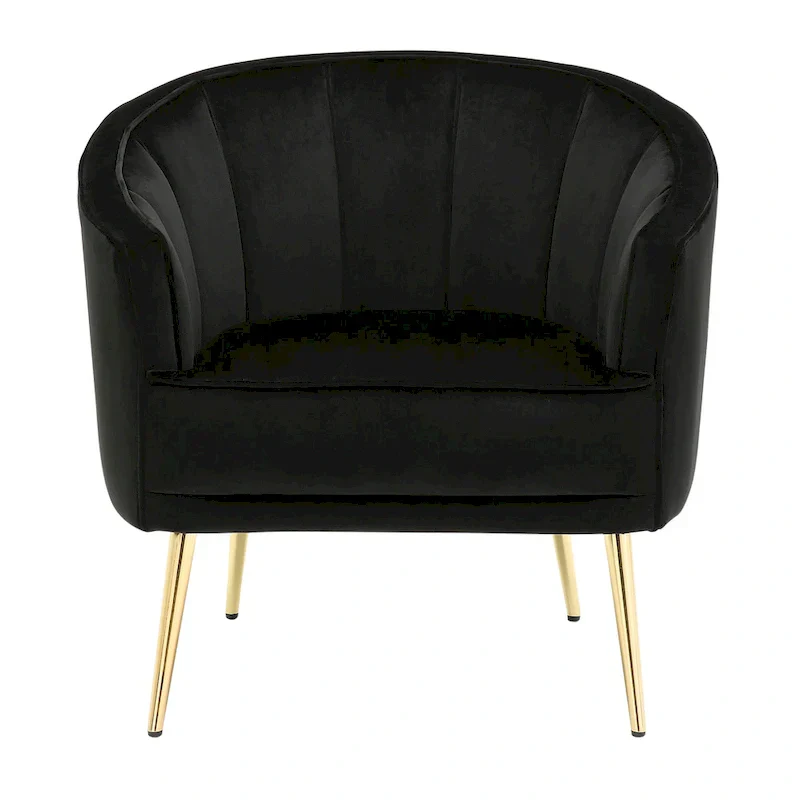 Randolf Velvet Accent Chair in Silver Orchid