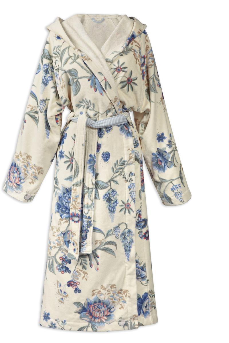 Pip Studio Secret Garden Badjas - WhiteBlue - XXL