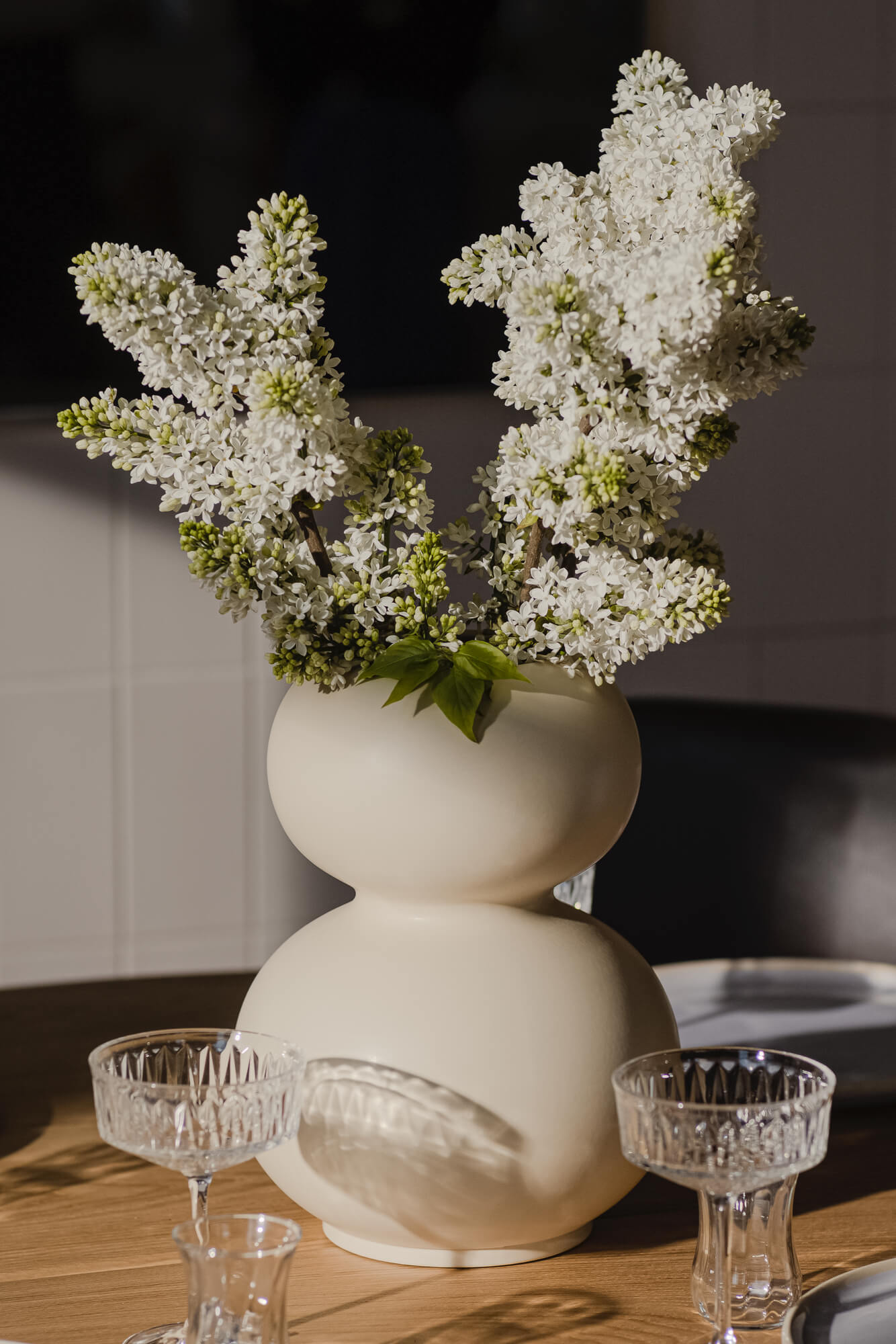 noo.ma TUGA Ceramic Vase - Piazza Beige
