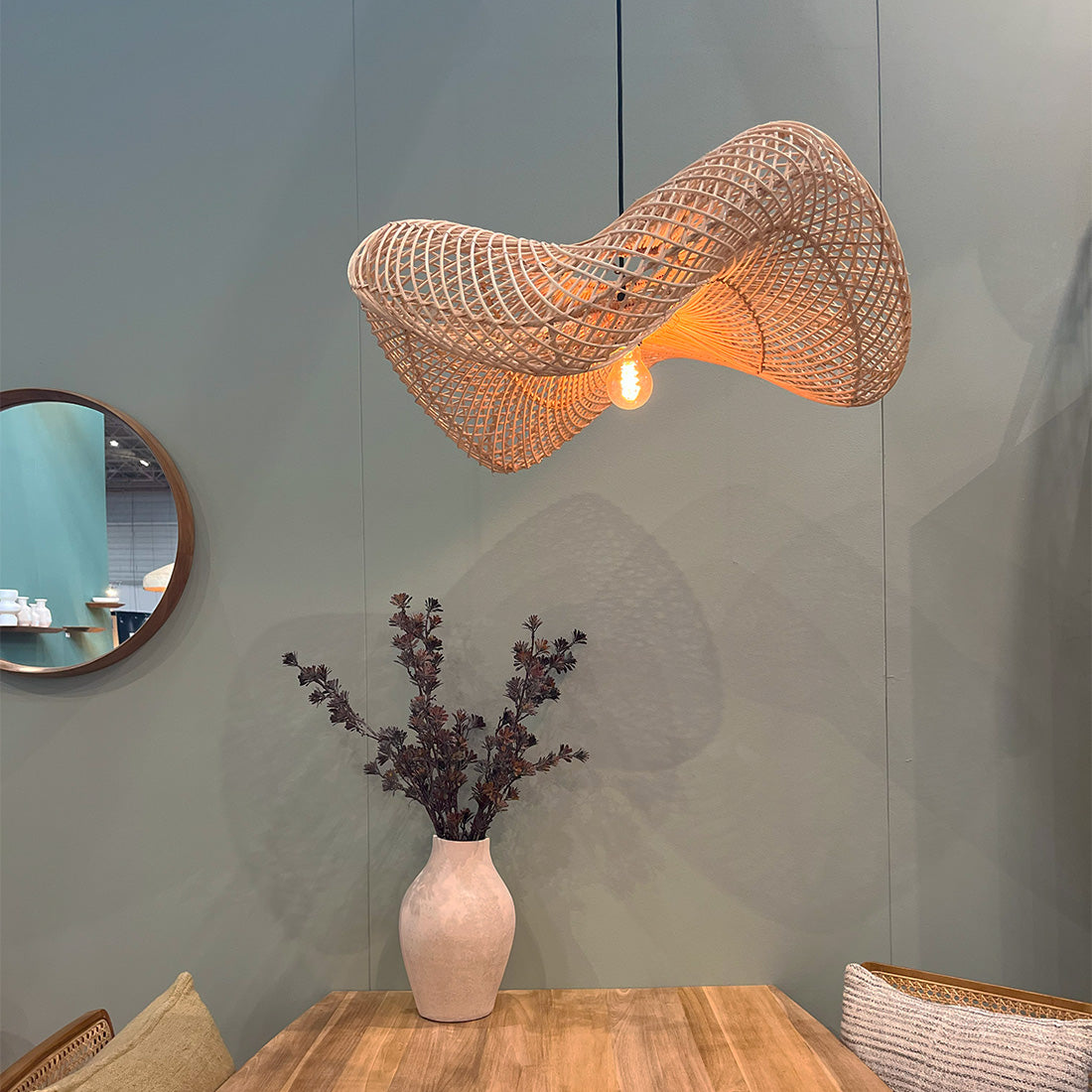 Raw Materials Wave Lamp Naturel Large