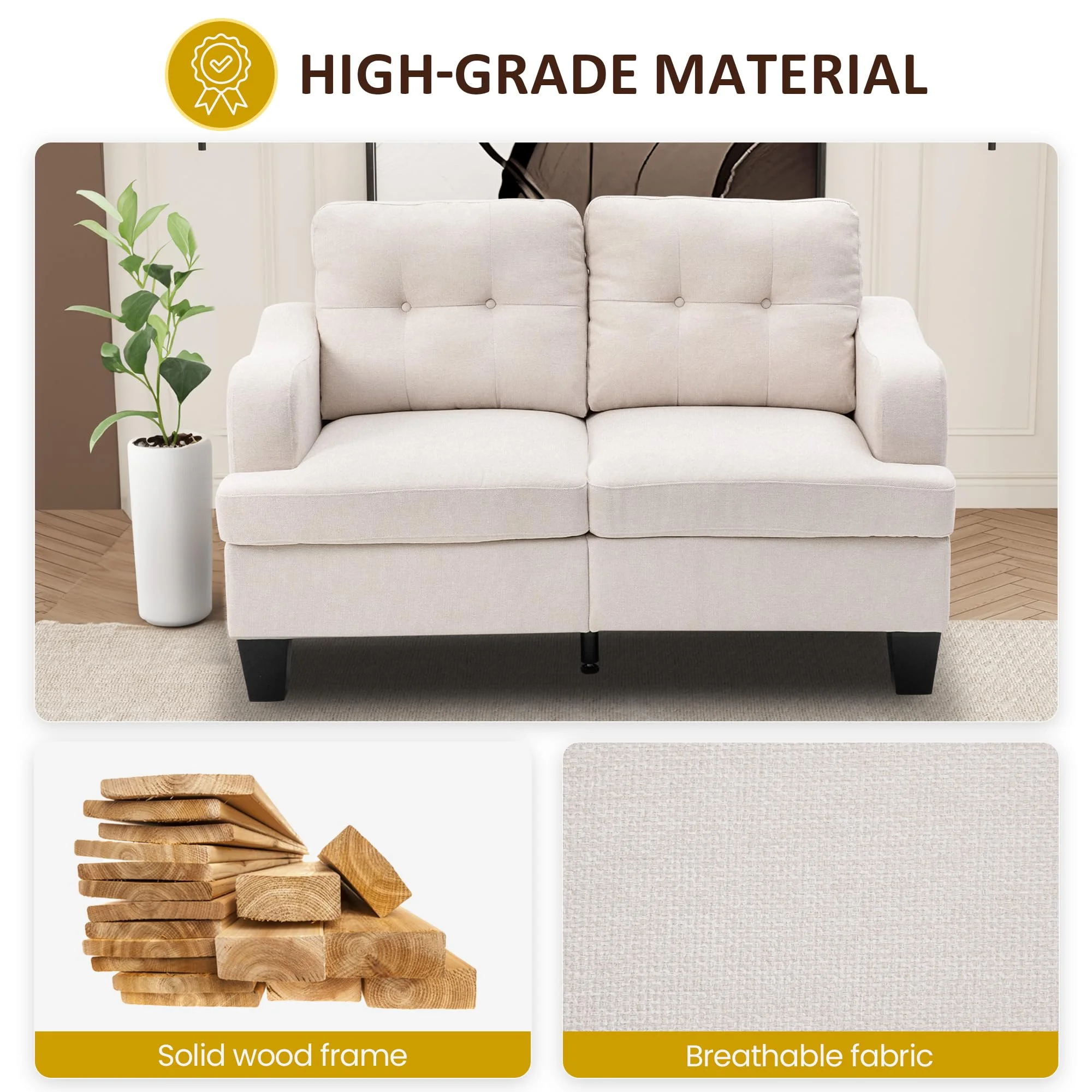 Royalcraft Swivel Nursery Glider Recliner, Comfy Upholstered Glider Chair with Lumbar Pillow and Footrest, Beige - Image 52