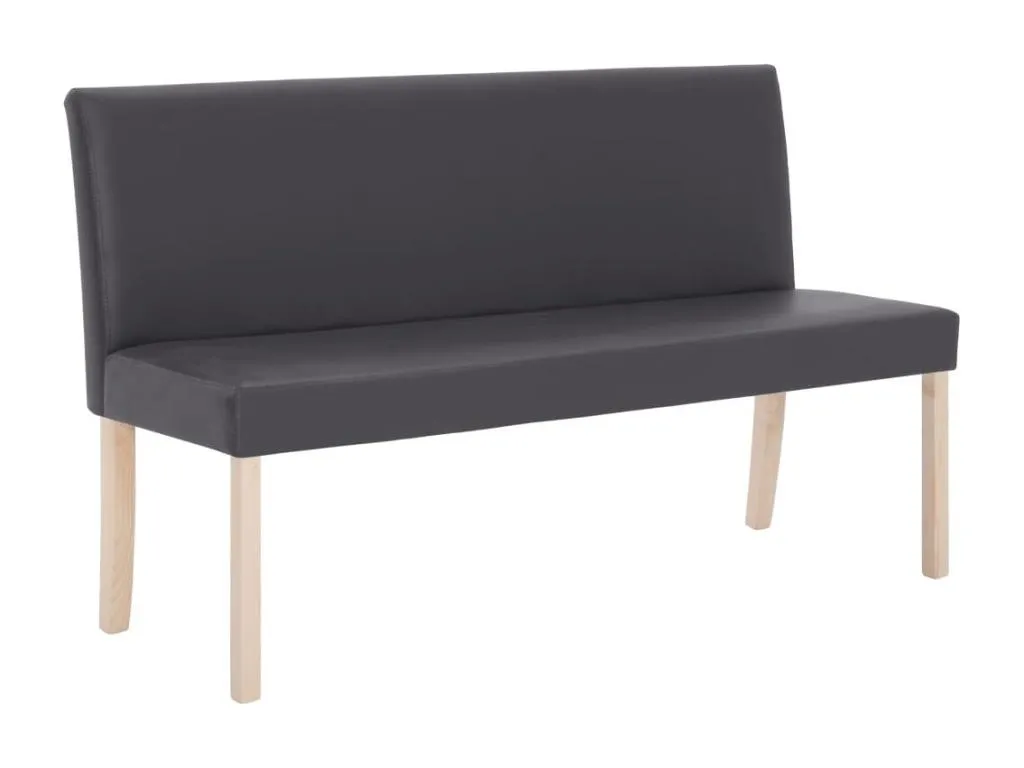 Banco polipiel gris 139,5 cm vcr3624930