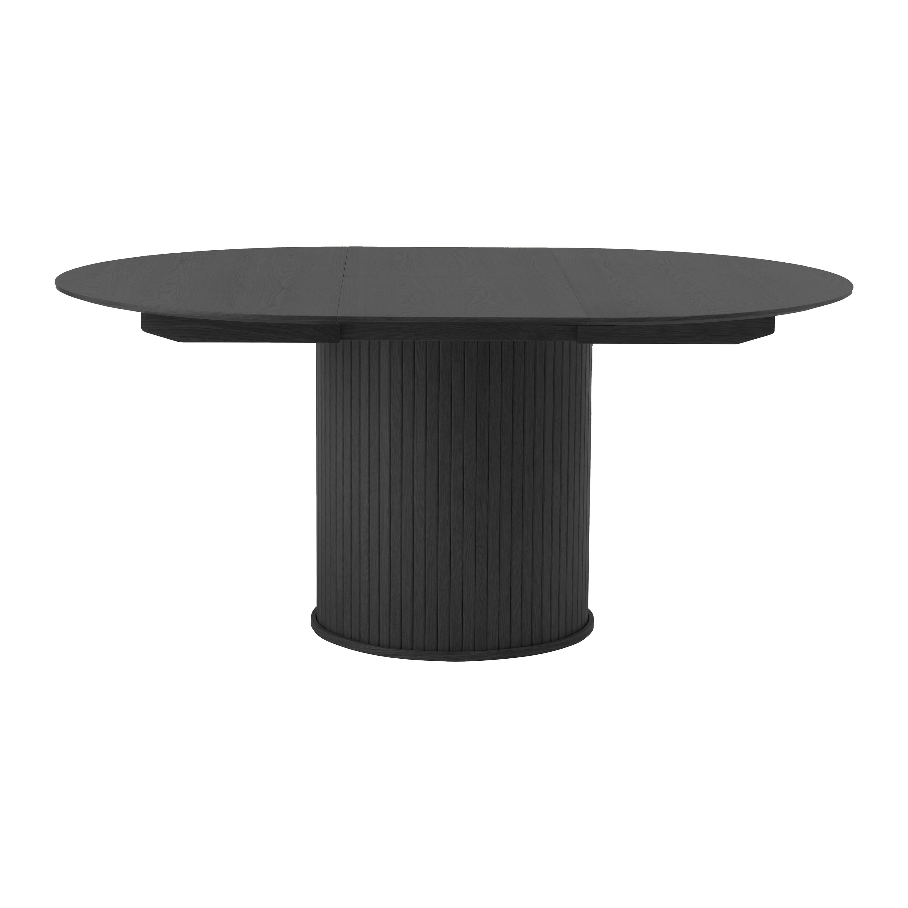 by fonQ Alon Eettafel Uitschuifbaar Rond 120/167 x 120 cm - Zwart Eike